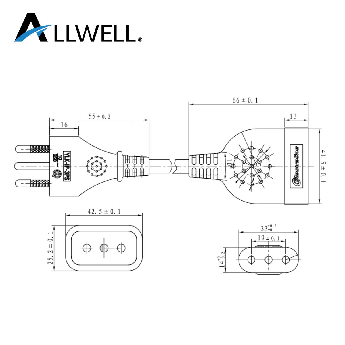 LEXO - CABLE ALARGADOR SIMPLE EXTENSION CERTIFICADO 5M 2P+T 10A NARANJA LEXO