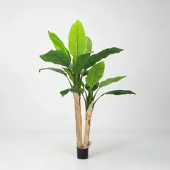 GENERICO - Planta Artificial Palmera Decorativa Doble Tronco 1.50cm