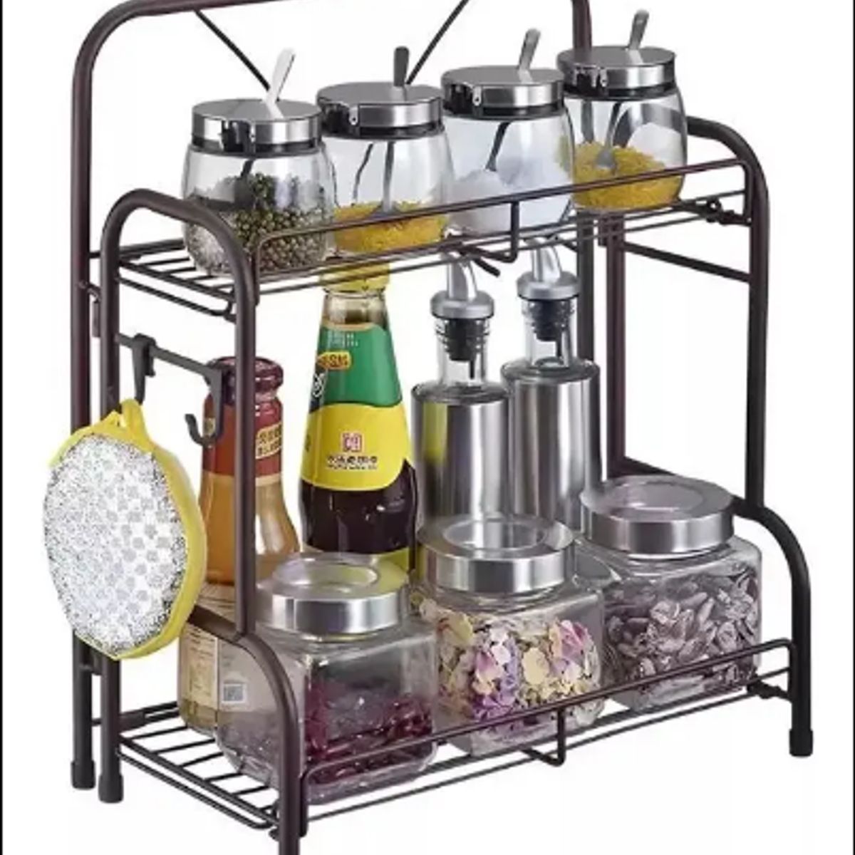 GENERICO - Organizador Para Especieros Tarros De Cocina 2 Niveles