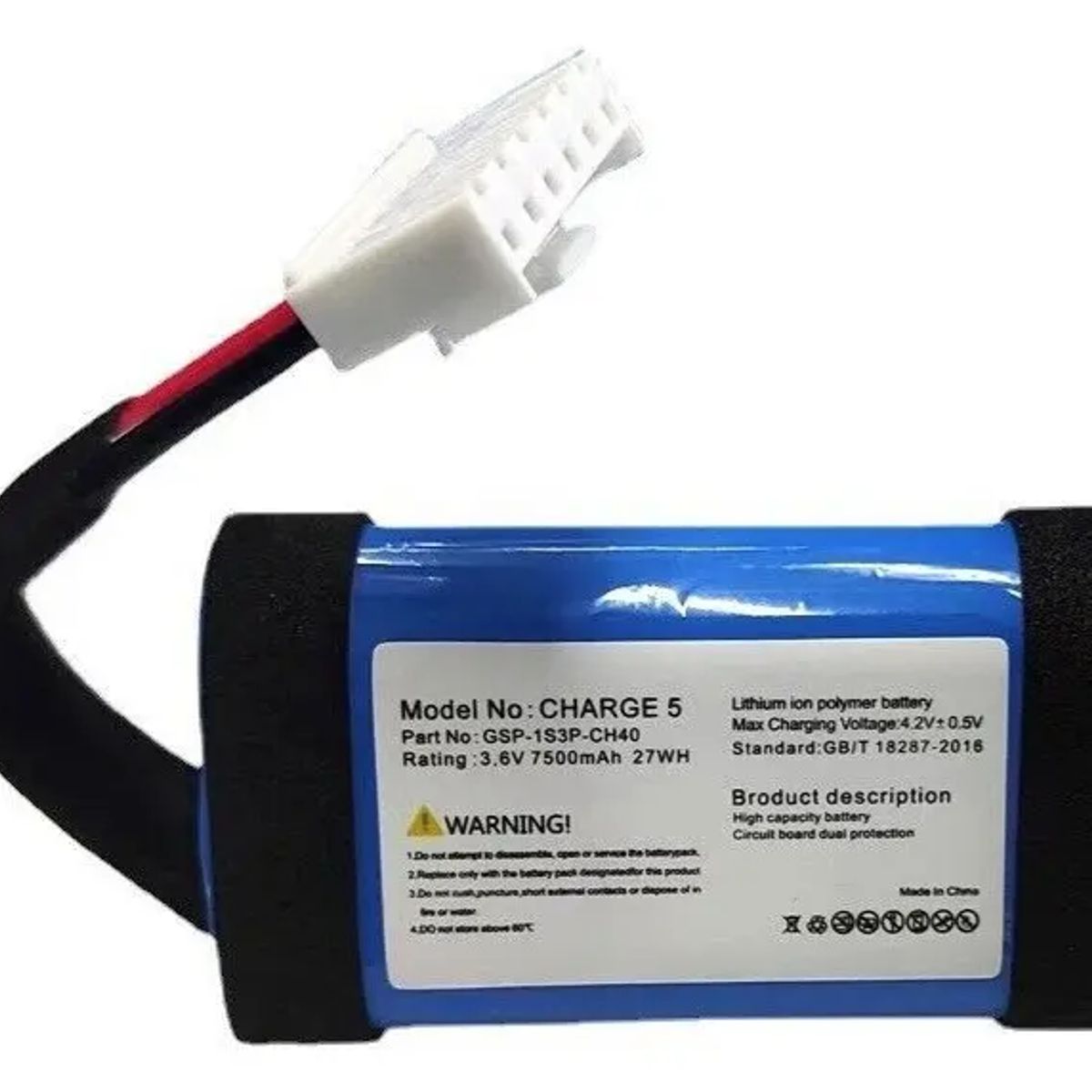 GENERICO - Bateria Repuesto Para Jbl Charge 5 (7500mah) Nueva
