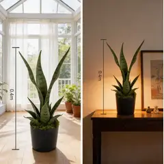 GENERICO - Planta Artificial Decorativa Sansevieria 40cm