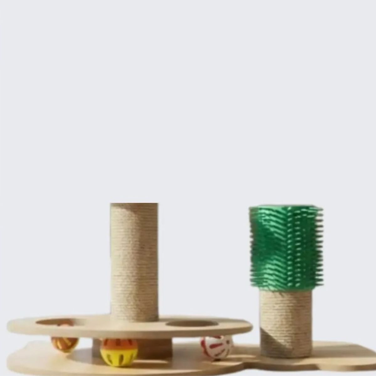 SUKEA - Rascador Para Gatos Torre De Madera Con Juguete Interactivo