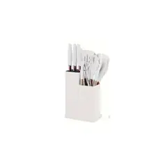 GENERICO - Set Utensilios Cocina De Silicon 19pz Blanco