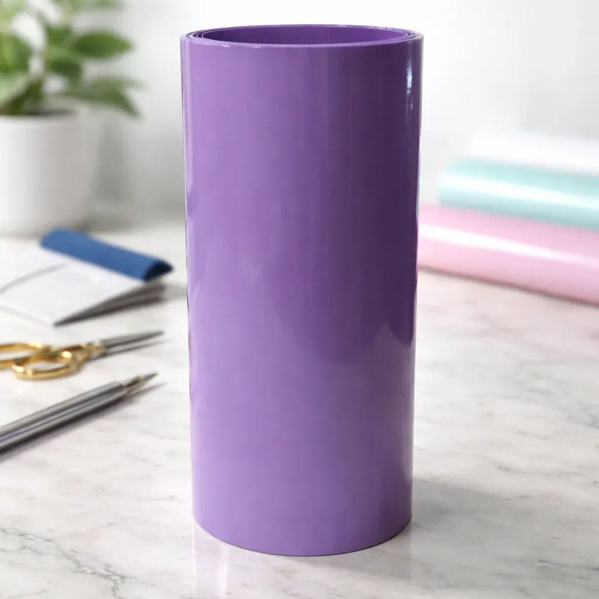NEON - Vinilo Adhesivo De Corte Decorativo Violeta Suave 30 Cms X 5 Mts