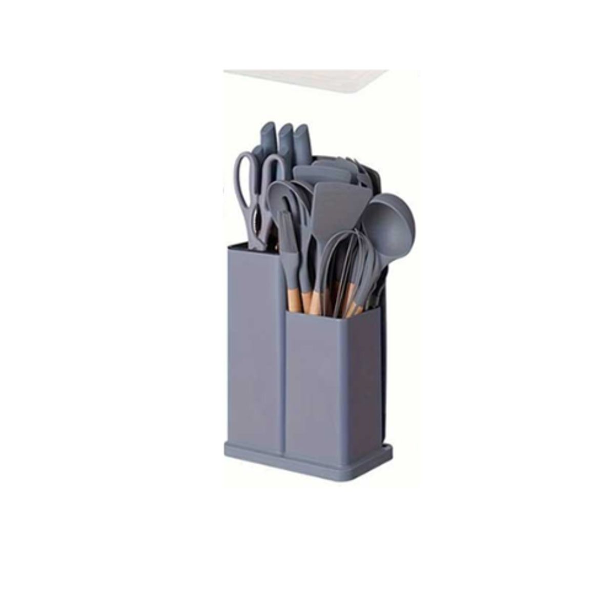 GENERICO - Set Utensilios Cocina De Silicon 19pz Gris