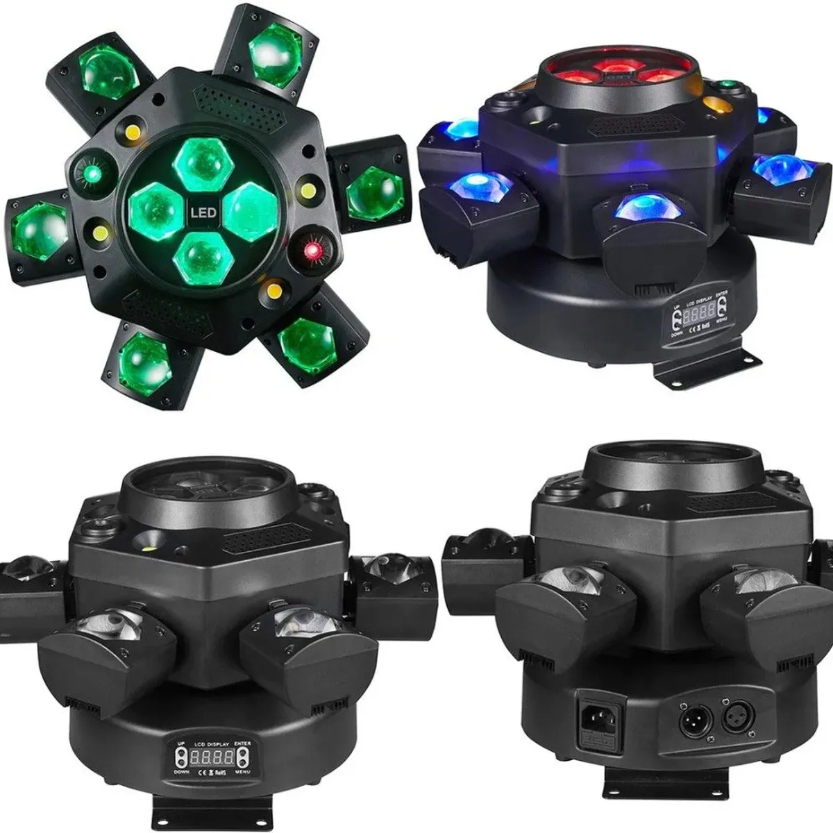 GENERICO - Cabeza Móvil De 6 Brazo Rgb Luz Láser Gobo Beam Laser 180w