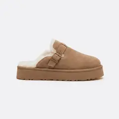 BOVINITA - Zueco Mujer Pantufla Chiporro Camel Liviana Caliente Comoda