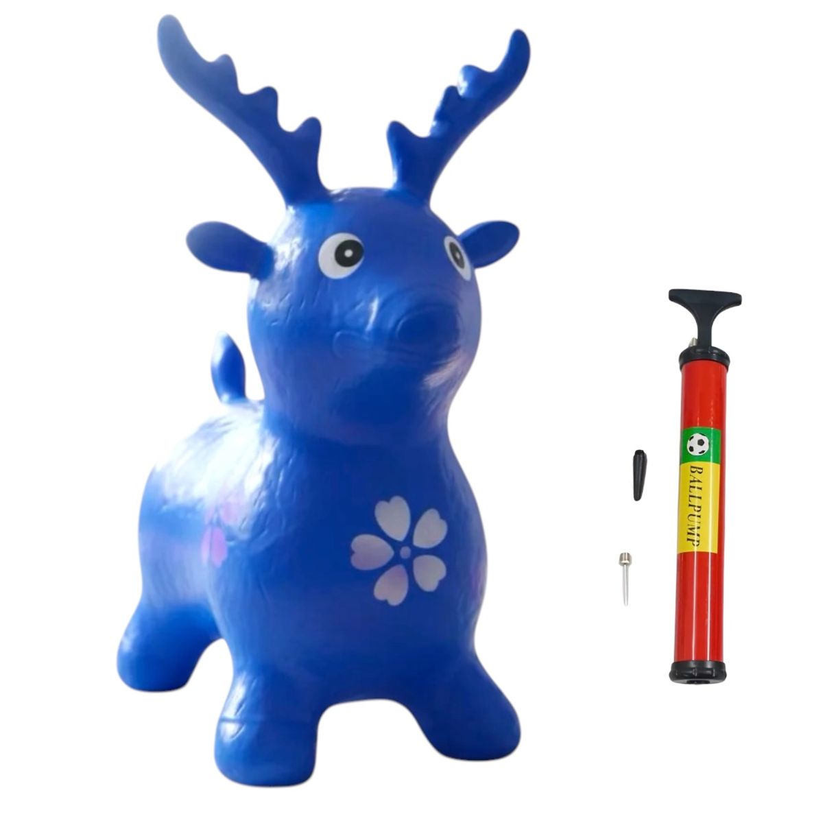 GENERICO - Pony Saltarín Inflable con Sonido y bombin, Toro de Goma para Niños O Niñas