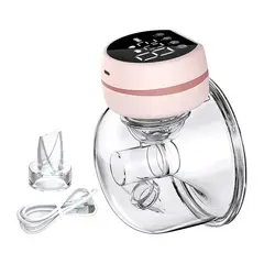 GENERICO - Extractor de leche eléctrico materna portátil rosa manos libres BELUG