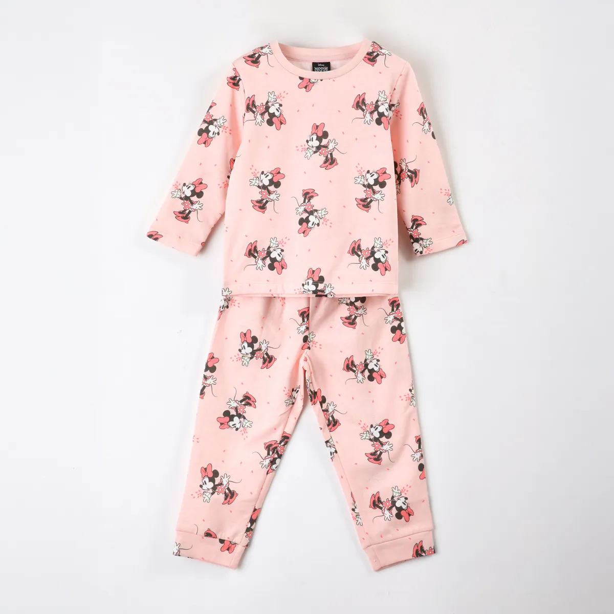 DISNEY - Pijama Manga Larga Niña Full Print Minnie Mouse Rosa Disney