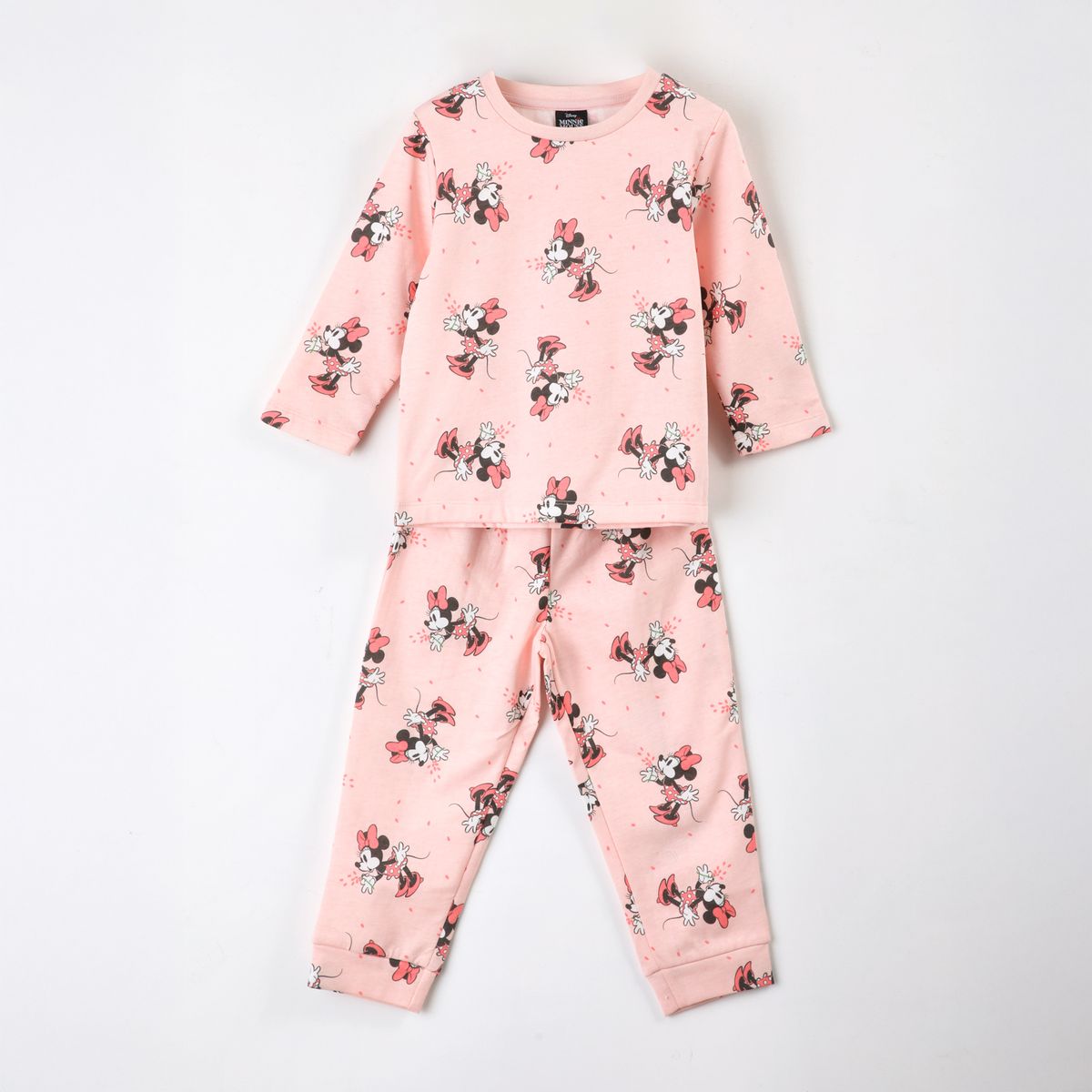 DISNEY - Pijama Manga Larga Niña Full Print Minnie Mouse Rosa Disney