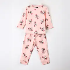 DISNEY - Pijama Manga Larga Niña Full Print Minnie Mouse Rosa