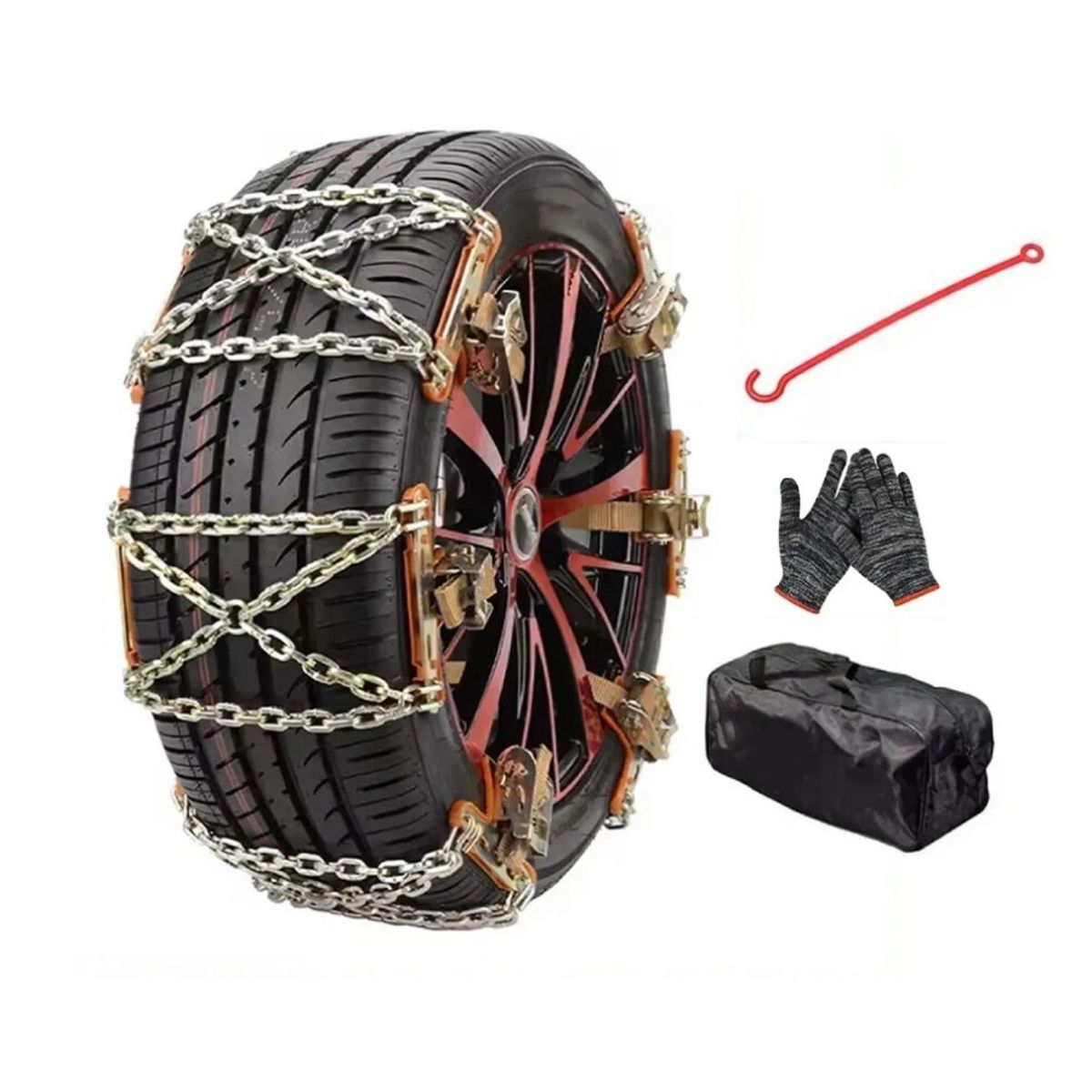 GENERICO - Cadenas Para Nieve Auto Camioneta Set X6 165-215mm