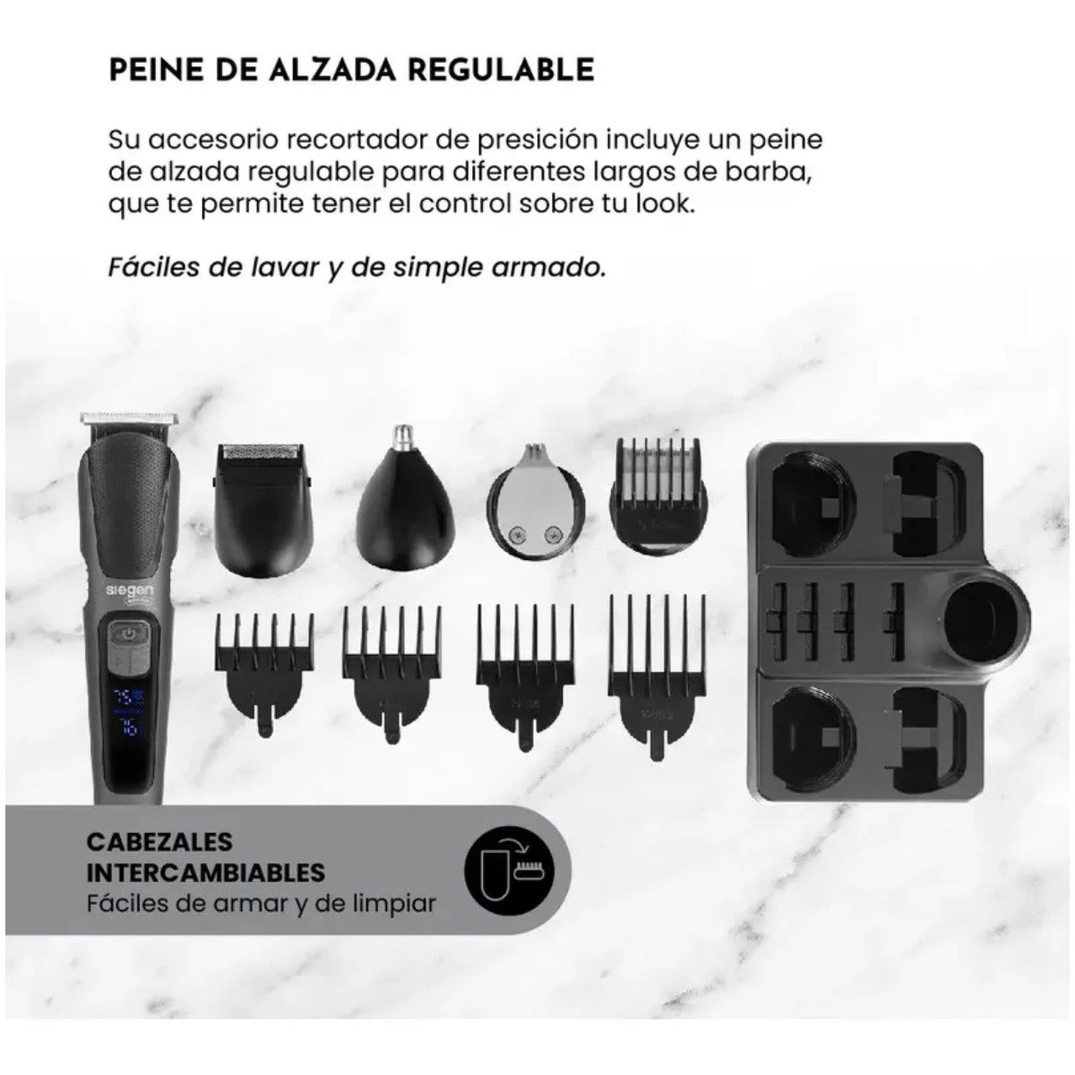 GENERICO - Corta Pelo 5 En 1 Sg-8525 Gris BELUG