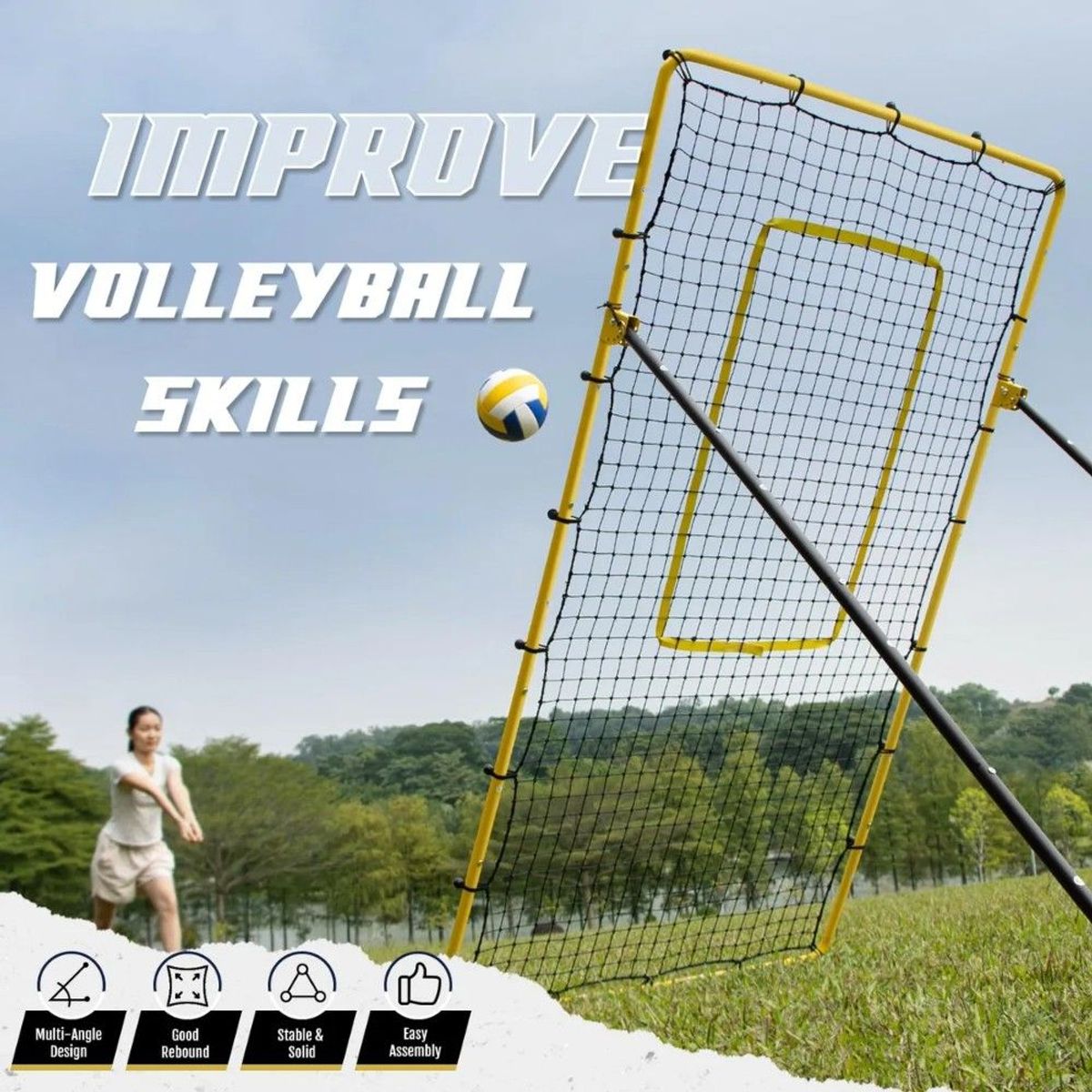 GENERICO - Red De Reboteador De Voleibol Entrenamiento De Voleibol