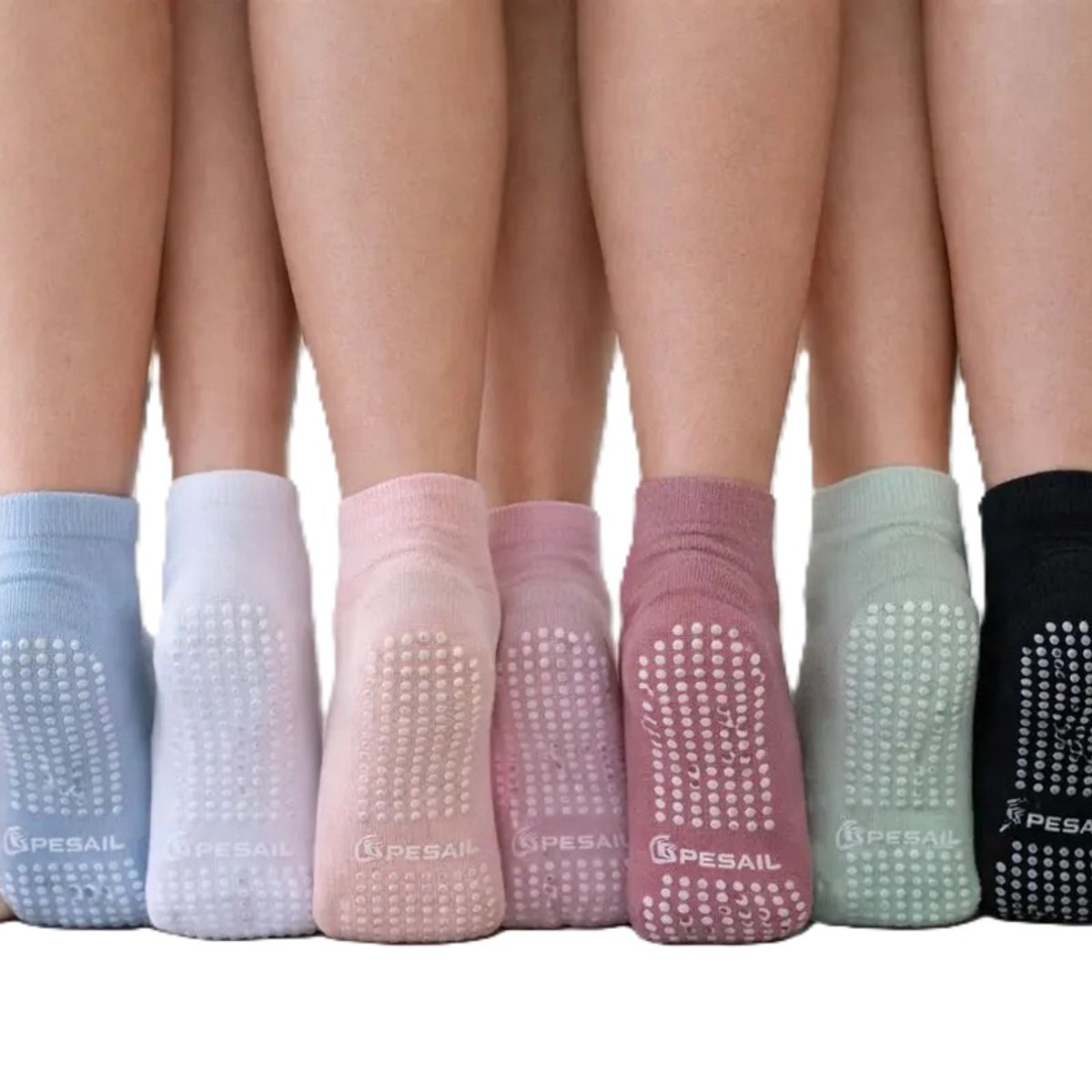 GARSIL - 3 Pares De Calcetas Tobilleras Antideslizante Para Mujer De Yoga Danza Fitness