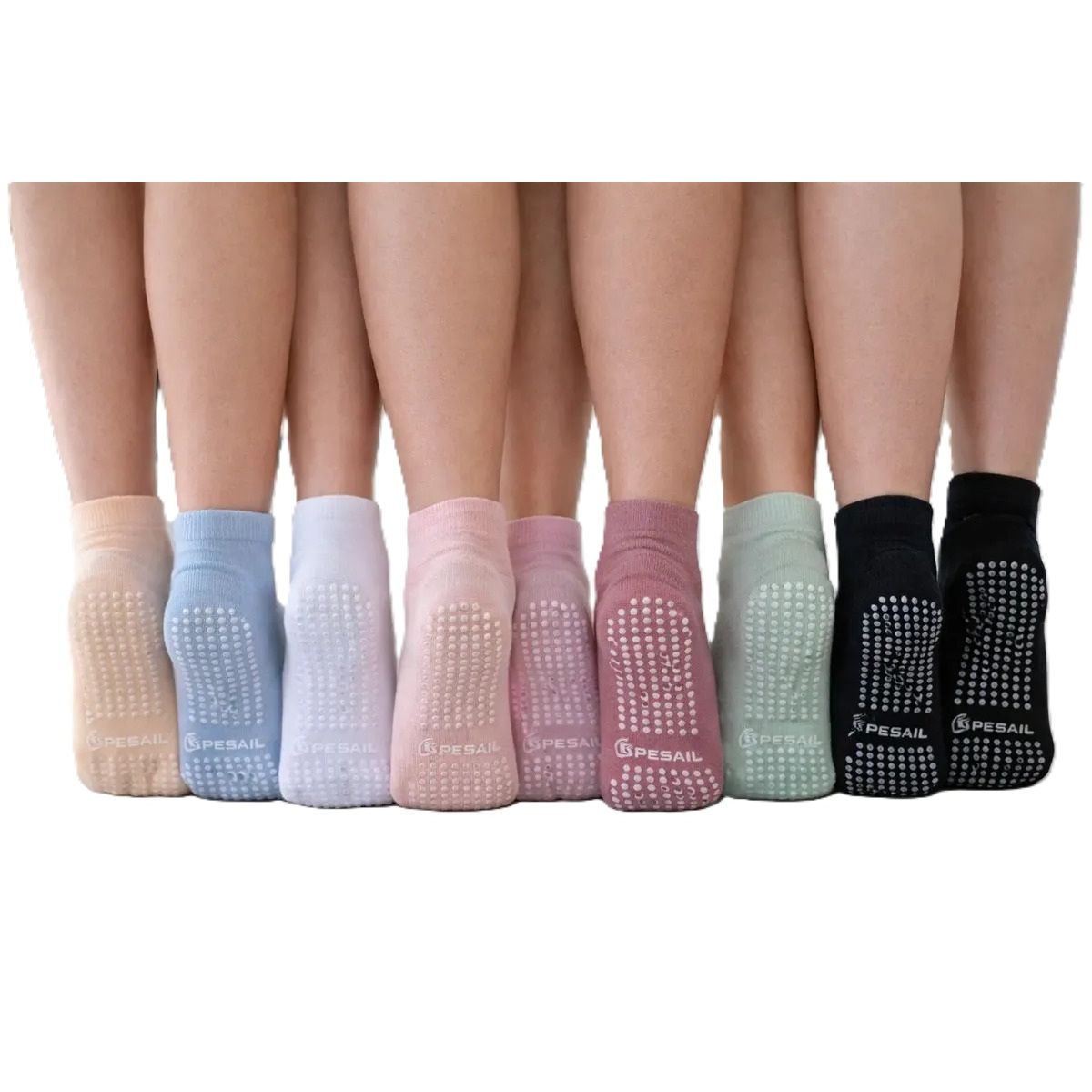 GARSIL - 3 Pares De Calcetas Tobilleras Antideslizante Para Mujer De Yoga Danza Fitness