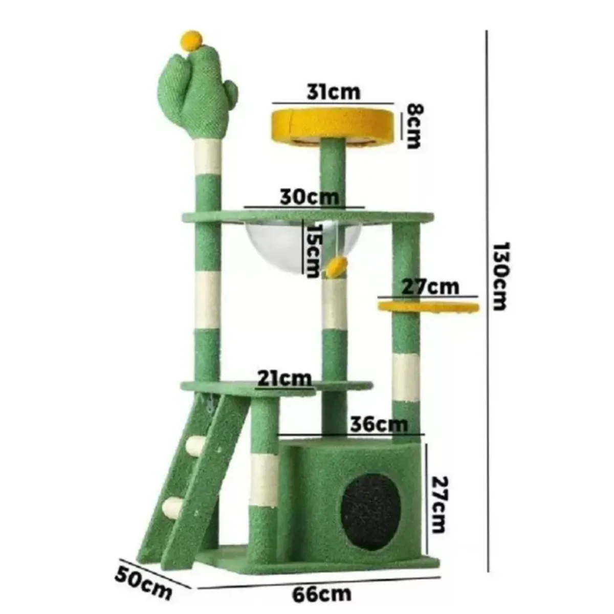 SUKEA - Torre Rascador Piso 5 Grande, Casa Madera Gruesa Para Gato X15
