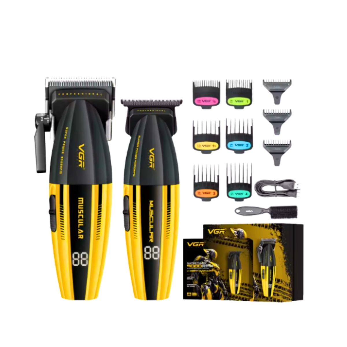 VGR - Barber Combo VGR Muscular V-285 + V-285T Profesional 9000 Rpm