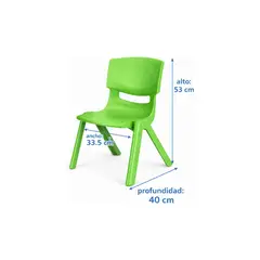 GENERICO - Silla Infantil Comedor Plastica Para Niños Tayronacl Jardin