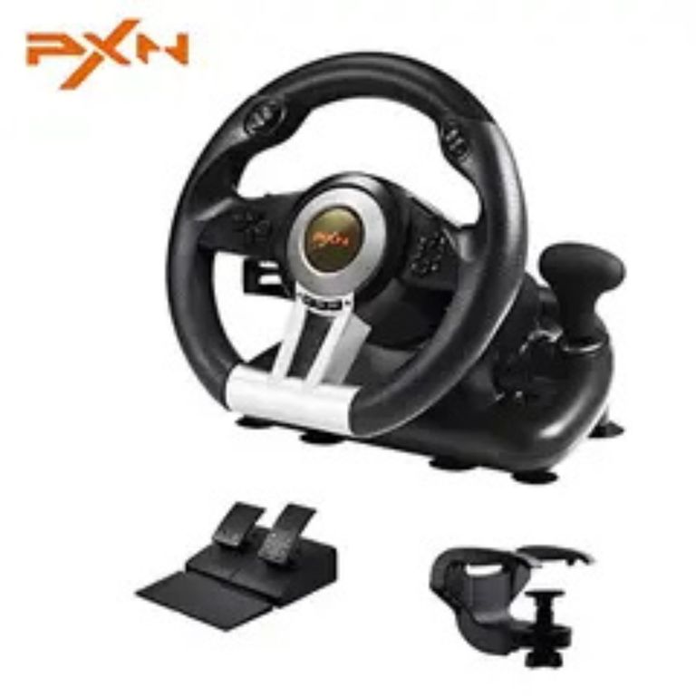 MOVI VOLANTE SIMULADOR CON PEDALES PARA PC, PS3, PS4, X-SERIES XLS, SWITCH
