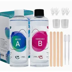 GENERICO - Resina Epóxica Cristal 11 472ml +accesorios - Turquesa
