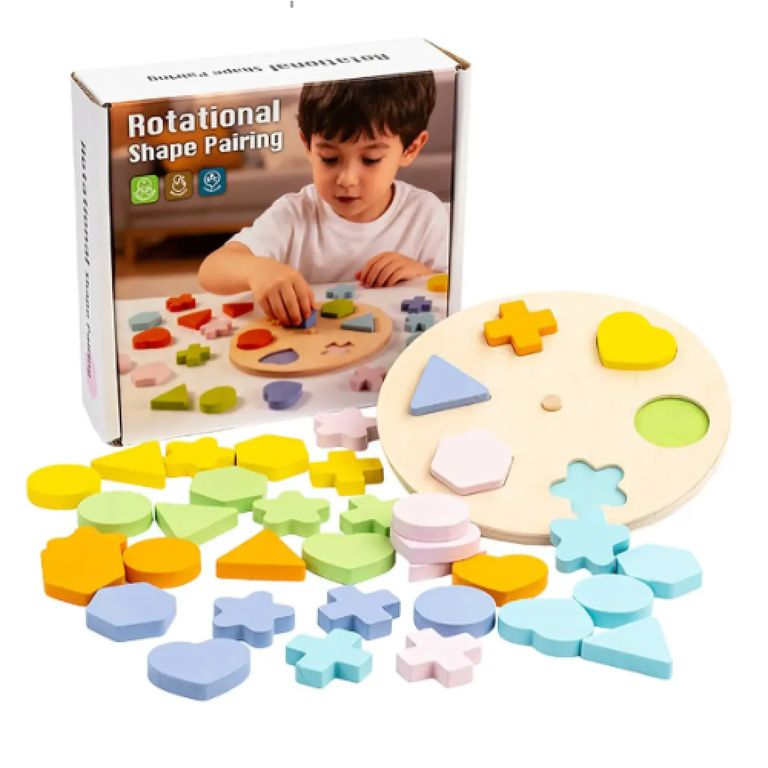 Set De Puzzles De Madera Para Mayores – Incluye Laberinto Rotatorio, Juego De Formas Geométricas Y Tarjetas De Memoria, Estimulación Cognitiva