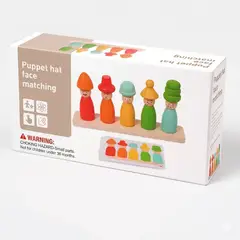 PANGUI TOYS - Panguitoys Juego Madera Montessori Muñecos Clasificación Colores y Emociones 2 años+