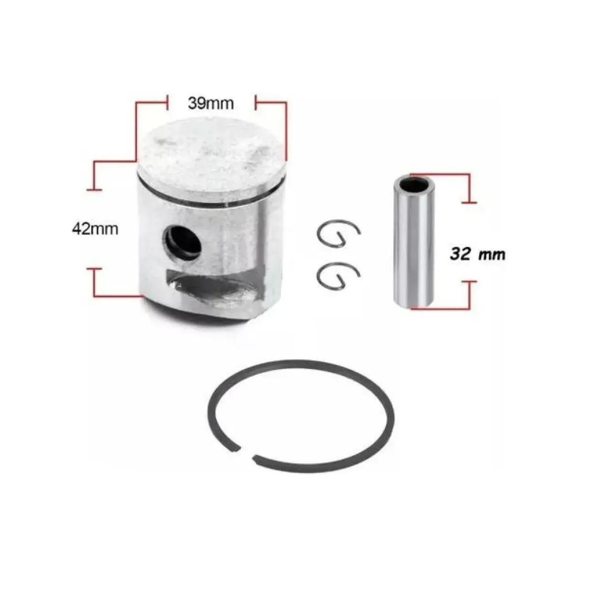 GENERICO - Kit de cilindro pistón y anillos para motosierra H236 H120 markii