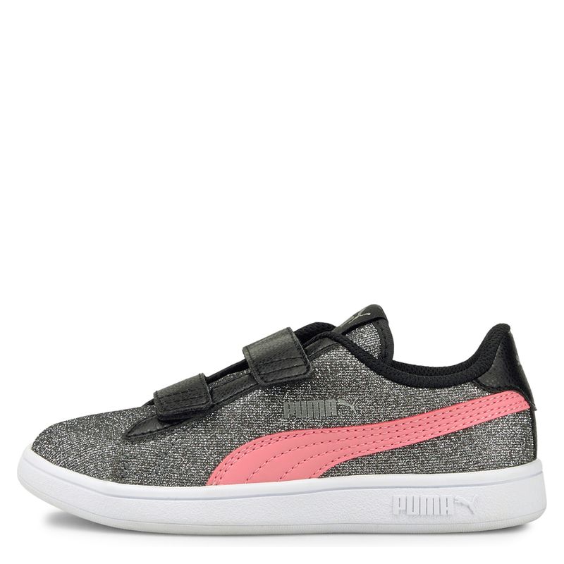 Puma - Smash Glitz Glam PS Zapatilla Urbana Niña Negra