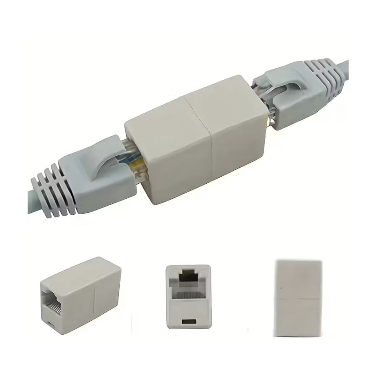 GENERICO - Copla RJ45 Hembra Hembra Extensor Cable Red Cat5e Cat6