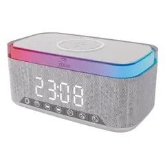 MLAB - Parlante Radio Reloj Cargador Ambient Light 10w