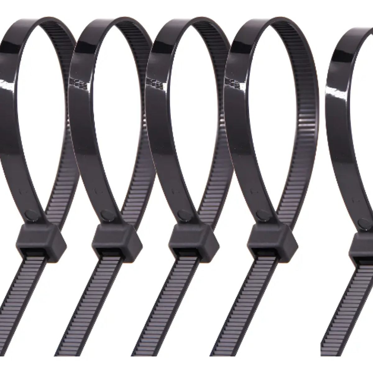 GENERICO - Amarra Plástica XL Brida 9mm x 650mm Negra Pack 5 Unidades Para Cables
