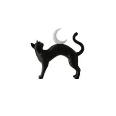 GENERICO - Escultura Decorativa- Gato Sobre Luna