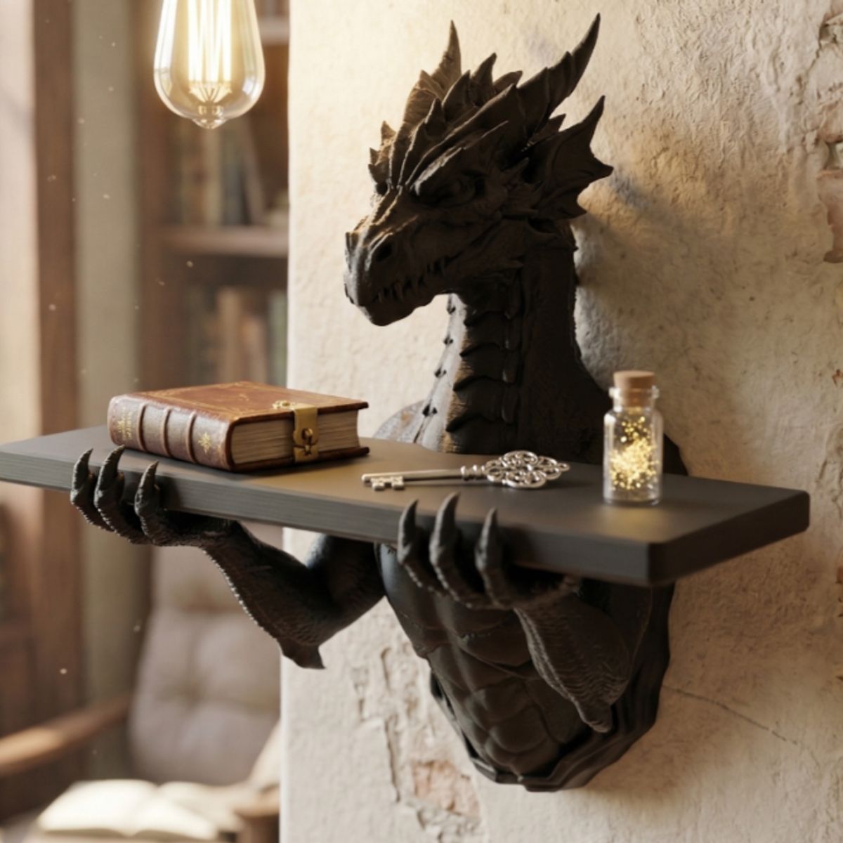 GENERICO - Estantería de Pared- Dragón Guardián
