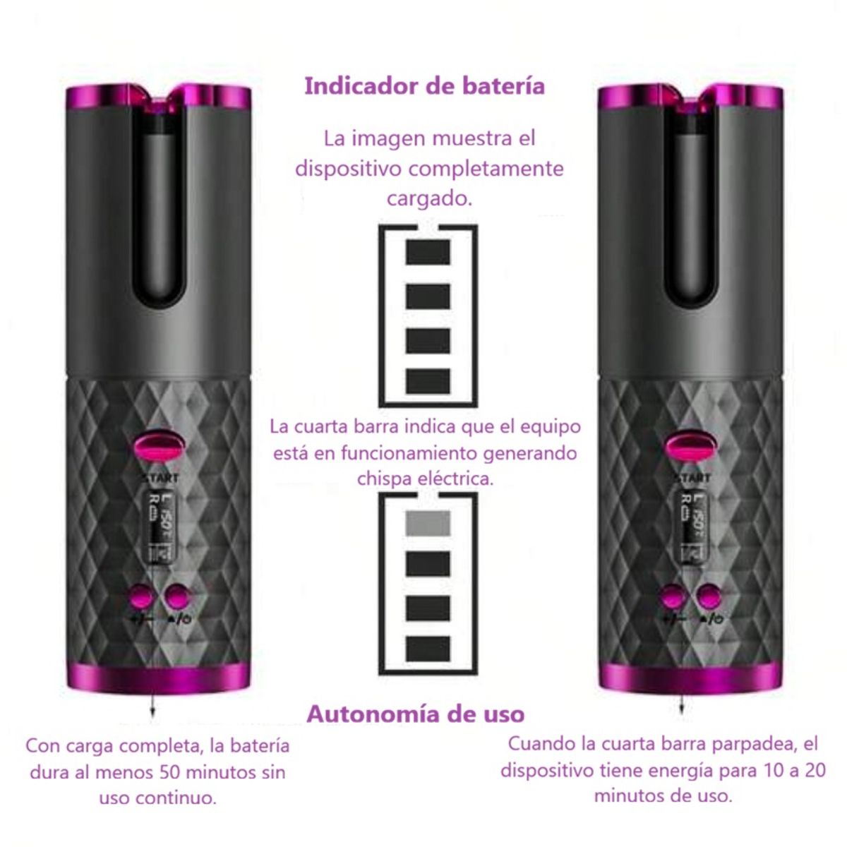 MOVI - Rizador de Pelo Automático Inalámbrico y Recargable  Regalo Perfecto para Mujeres