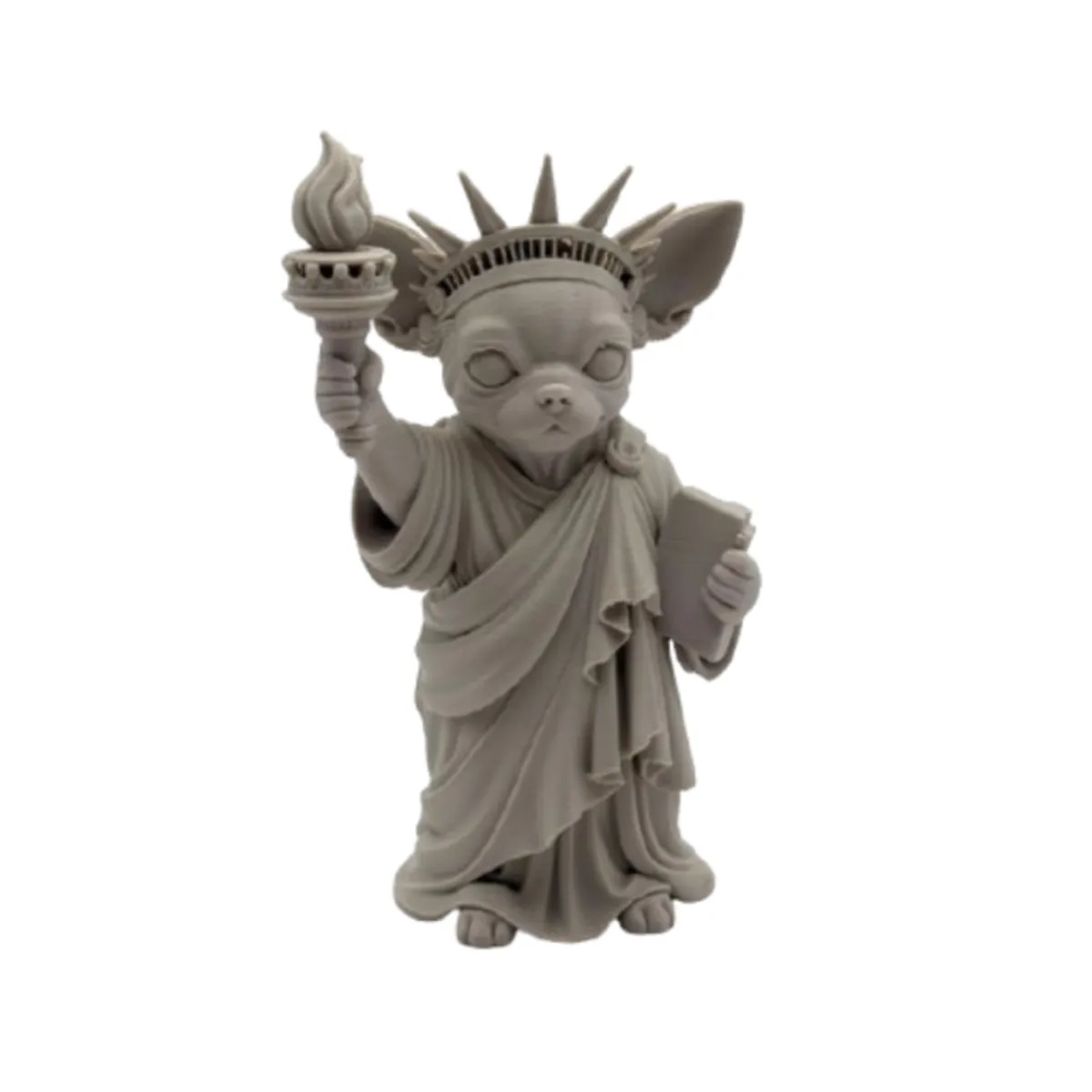 GENERICO - Escultura Decorativa- Chihuahua de la Libertad