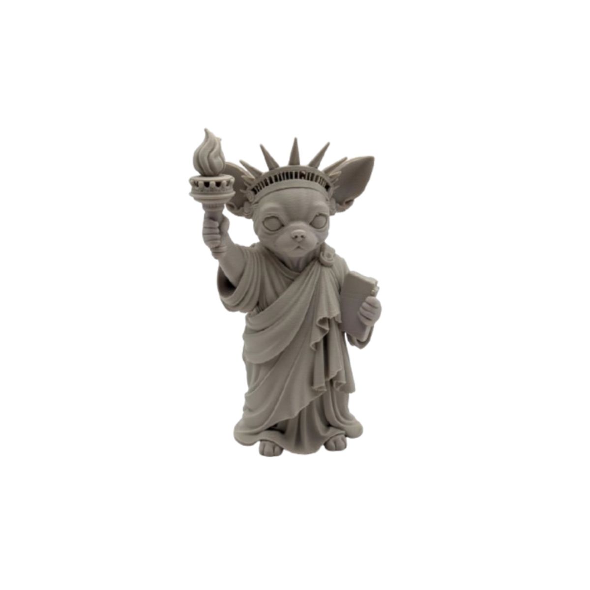 GENERICO - Escultura Decorativa- Chihuahua de la Libertad