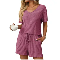 TIOZONEY - Conjuntos de ropa de mujer-Rosa