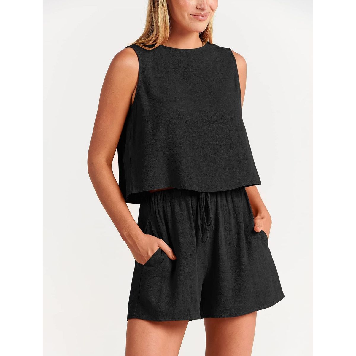 TIOZONEY - Conjuntos de ropa de mujer-Beige