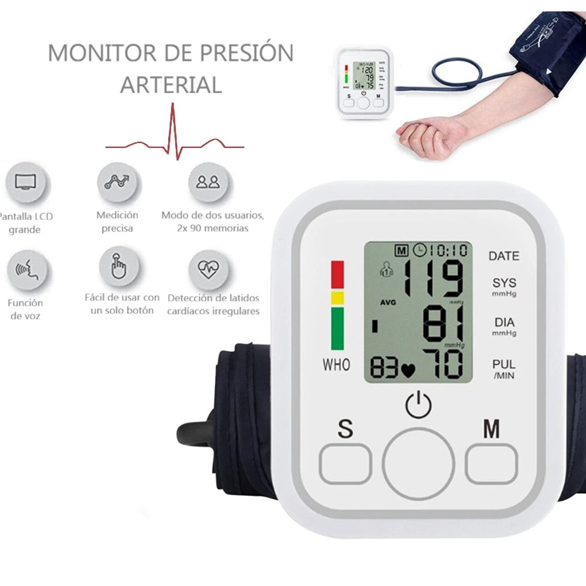 MOVI - Tensiómetro Digital Automático de Brazo con función de voz