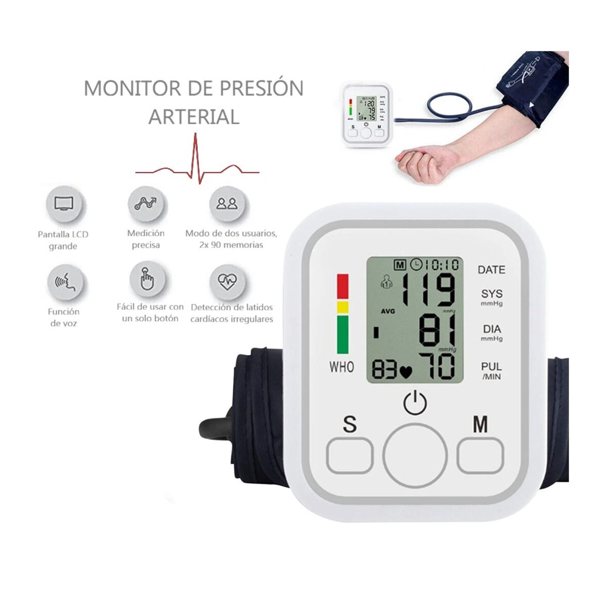MOVI - Tensiómetro Digital Automático de Brazo con función de voz