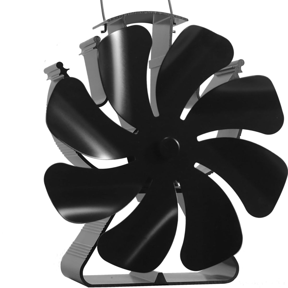 KUANGYE - Ventilador Estufa A Leña 8 Aspas Chimenea Sin Electricidad