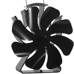 KUANGYE - Ventilador Estufa A Leña 8 Aspas Chimenea Sin Electricidad