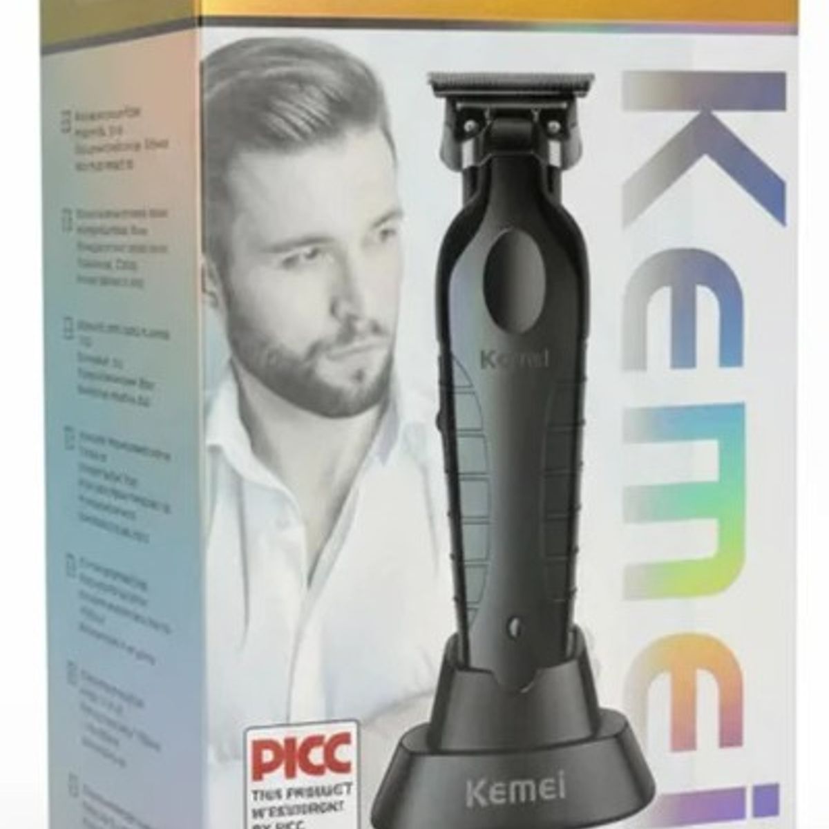 KEMEI - Kemei Desvelladora Cordless Trimmer Con Base Negra KM2299