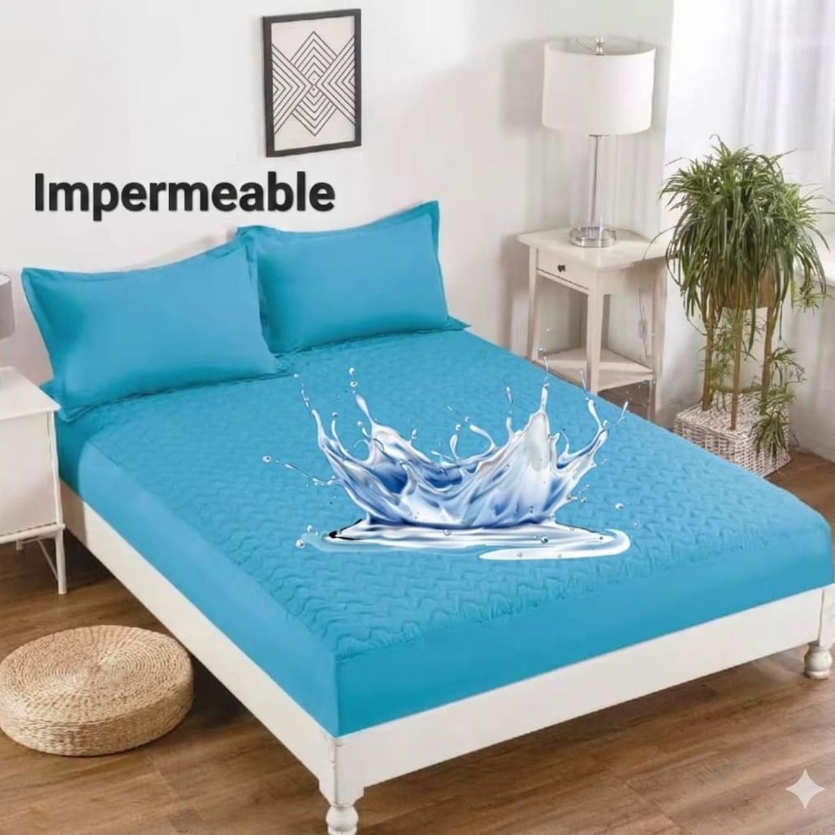 GENERICO - Cubre colchon impermeble king + funda de almohada