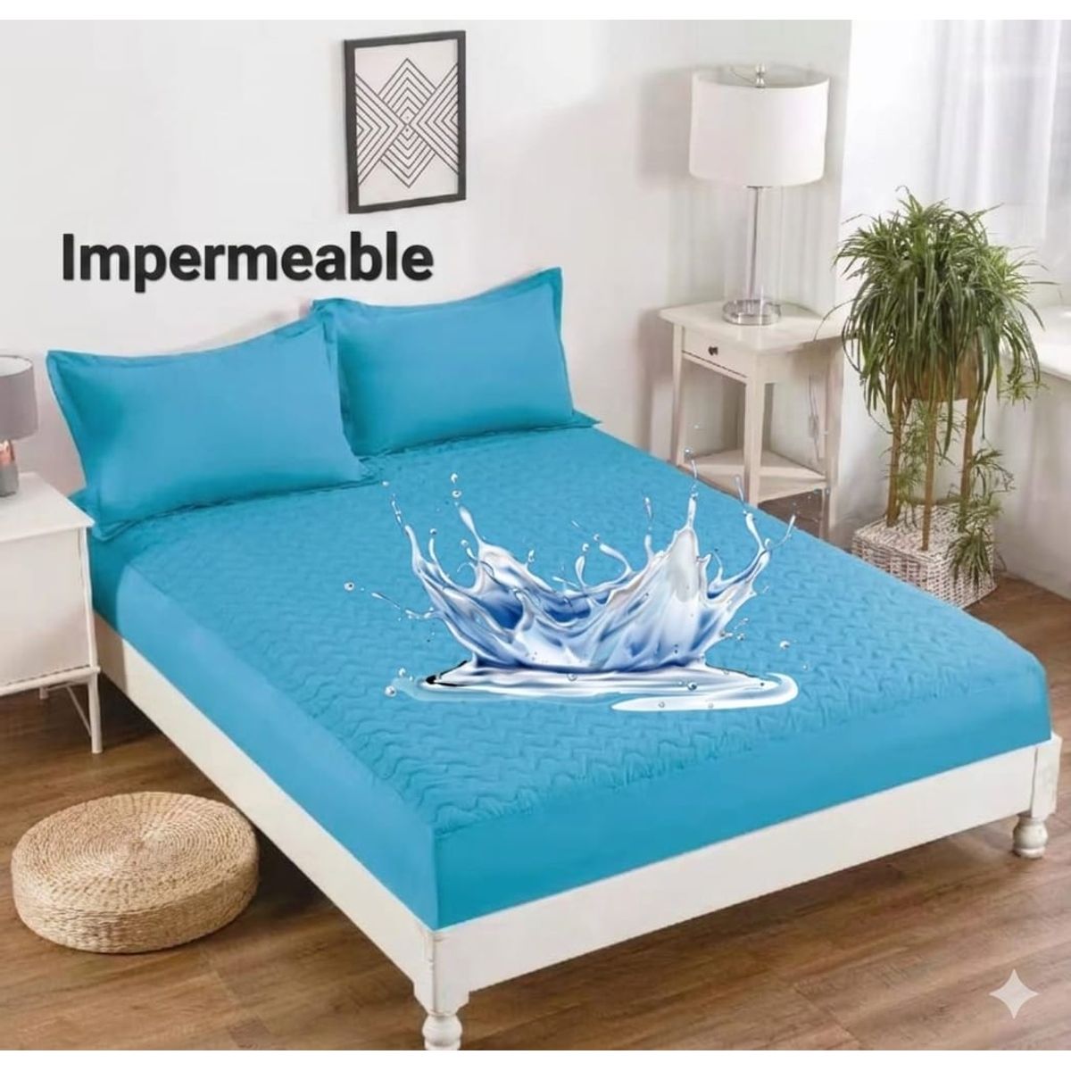 GENERICO - Cubre colchon impermeble king + funda de almohada