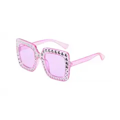 TIOZONEY - Gafas de sol cuadradas imitación diamante