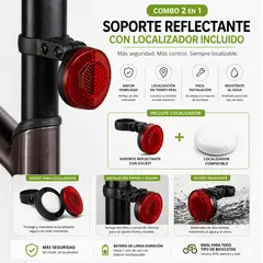 GENERICO - Reflector de Bicicleta con Localizador Oculto Android