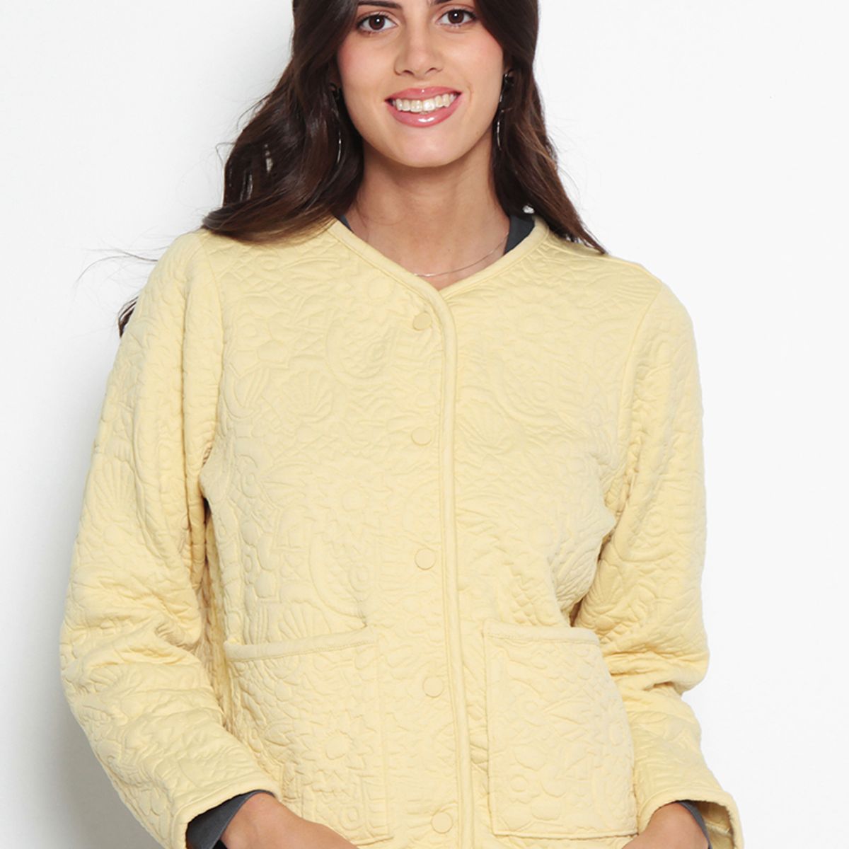 WADOS - CHAQUETA MANGA LARGA ABOTONADA ESCOTE REDONDO CON BOLSILLOS